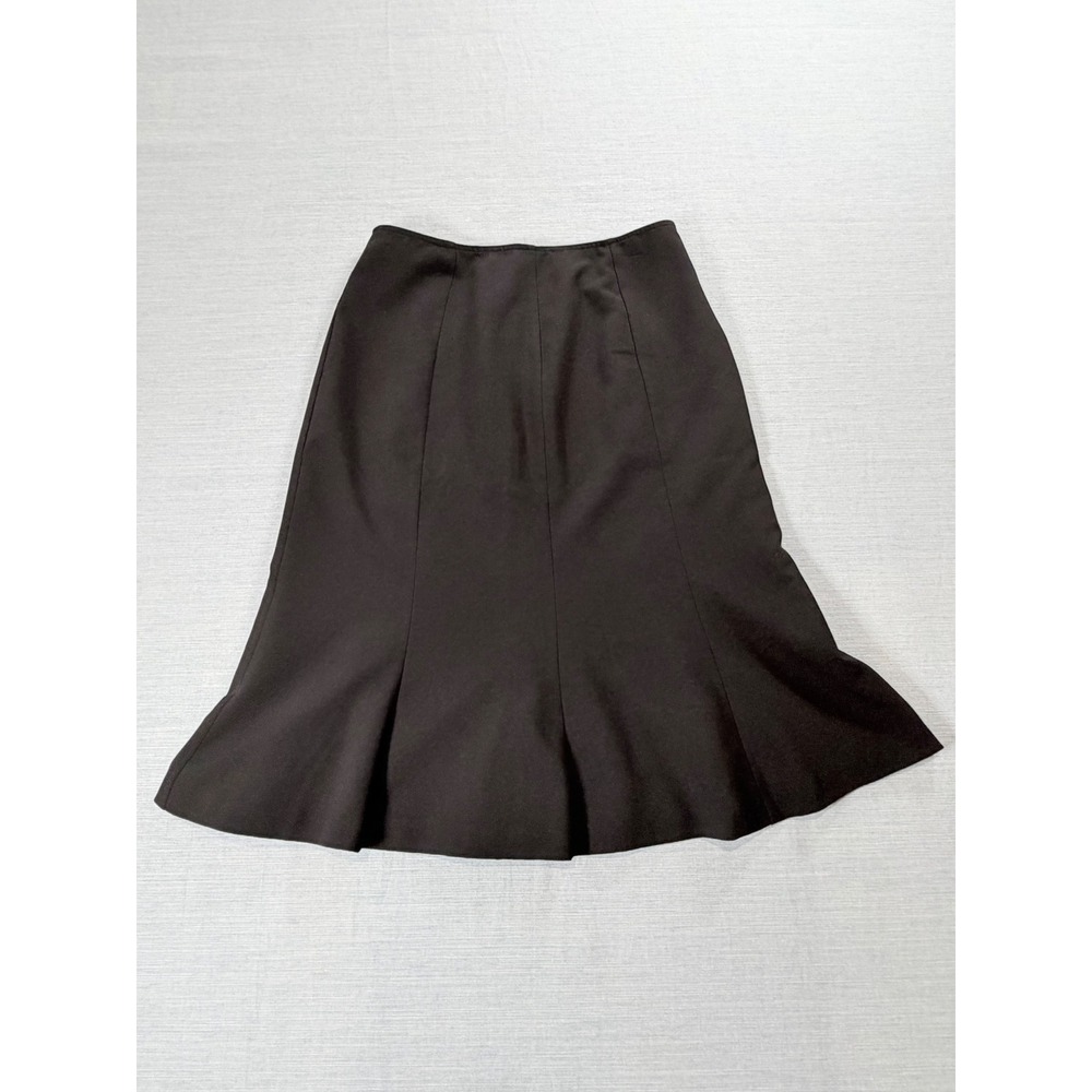 Apostrophe Flared Mermaid Skirt Women's 8 Black Excellent Stretch Midi Panelled